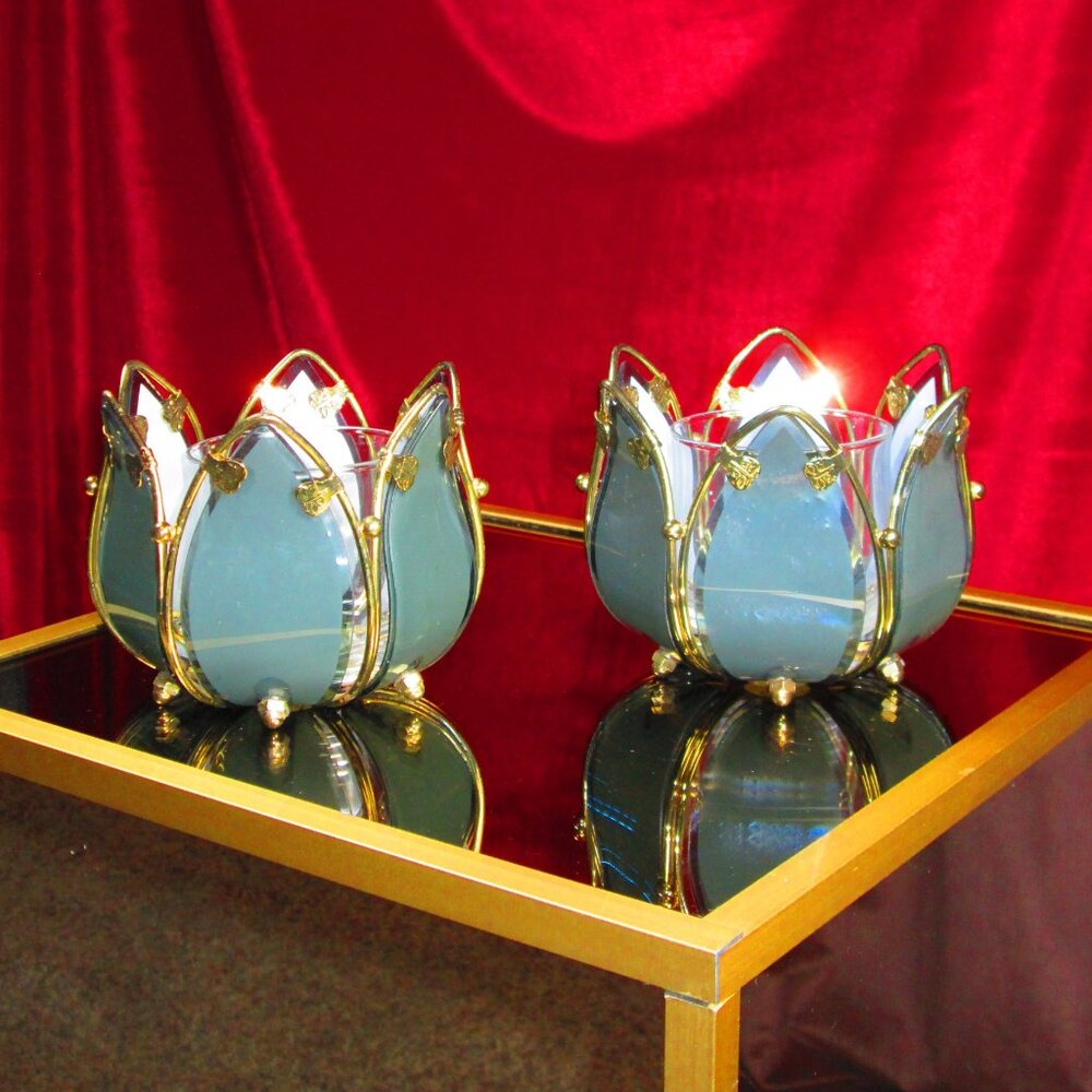 Waterlily Lotus Votive Candle Holders